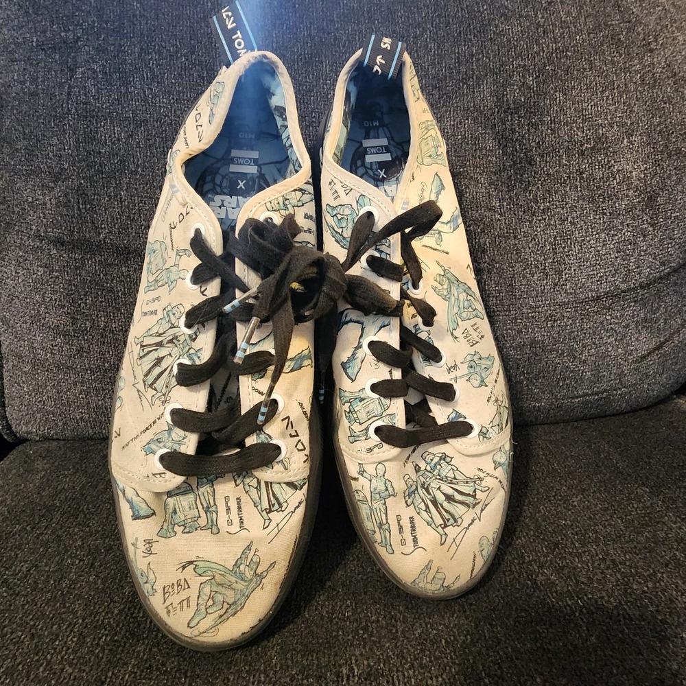 Toms Star Wars‎ Boba Fett Mens Size 10 Lace Shoes Black Sole